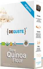 Organic and conventional quinoa flour