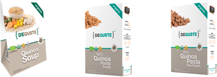 Organic and conventional quinoa Pasta